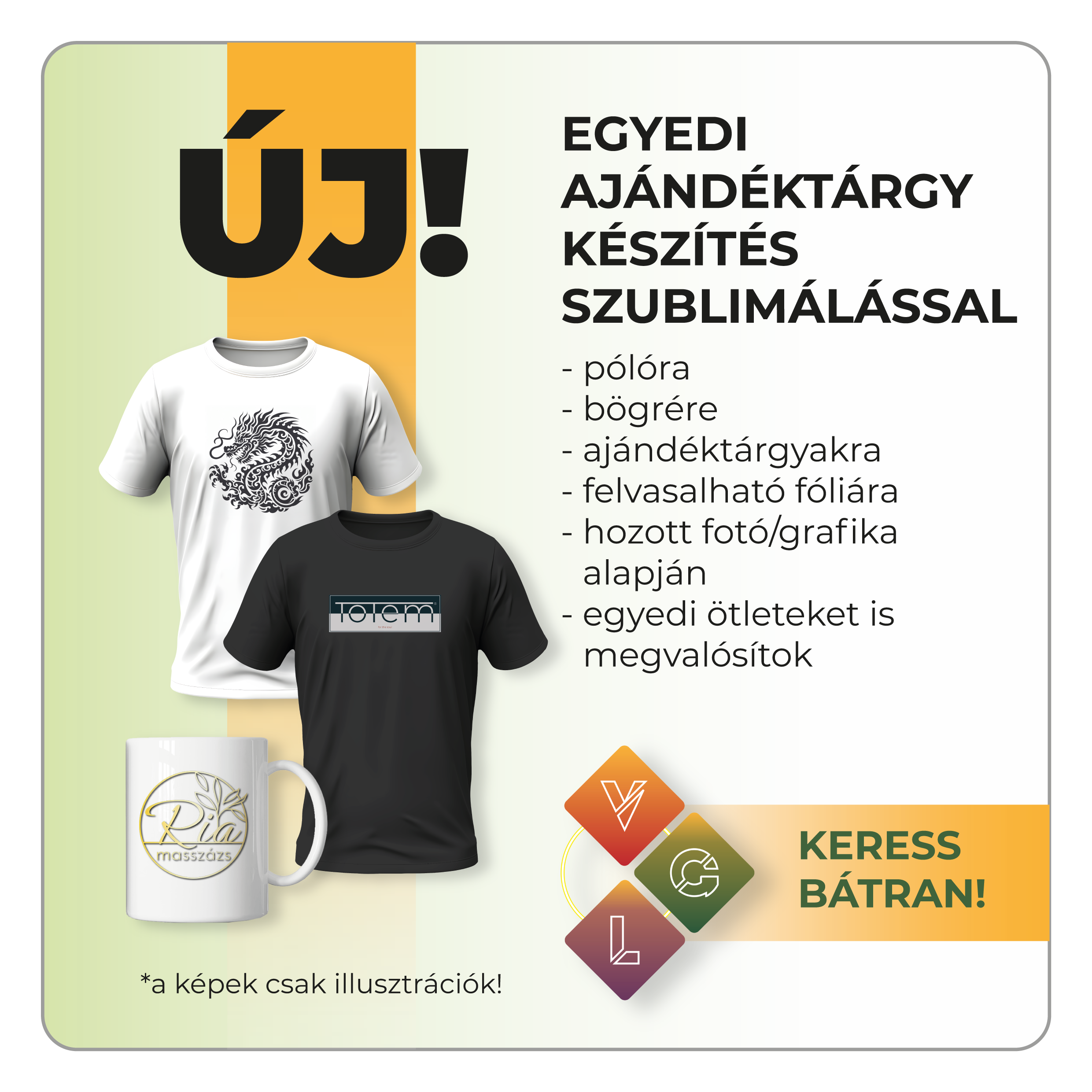 Social media advertisement for sublimation